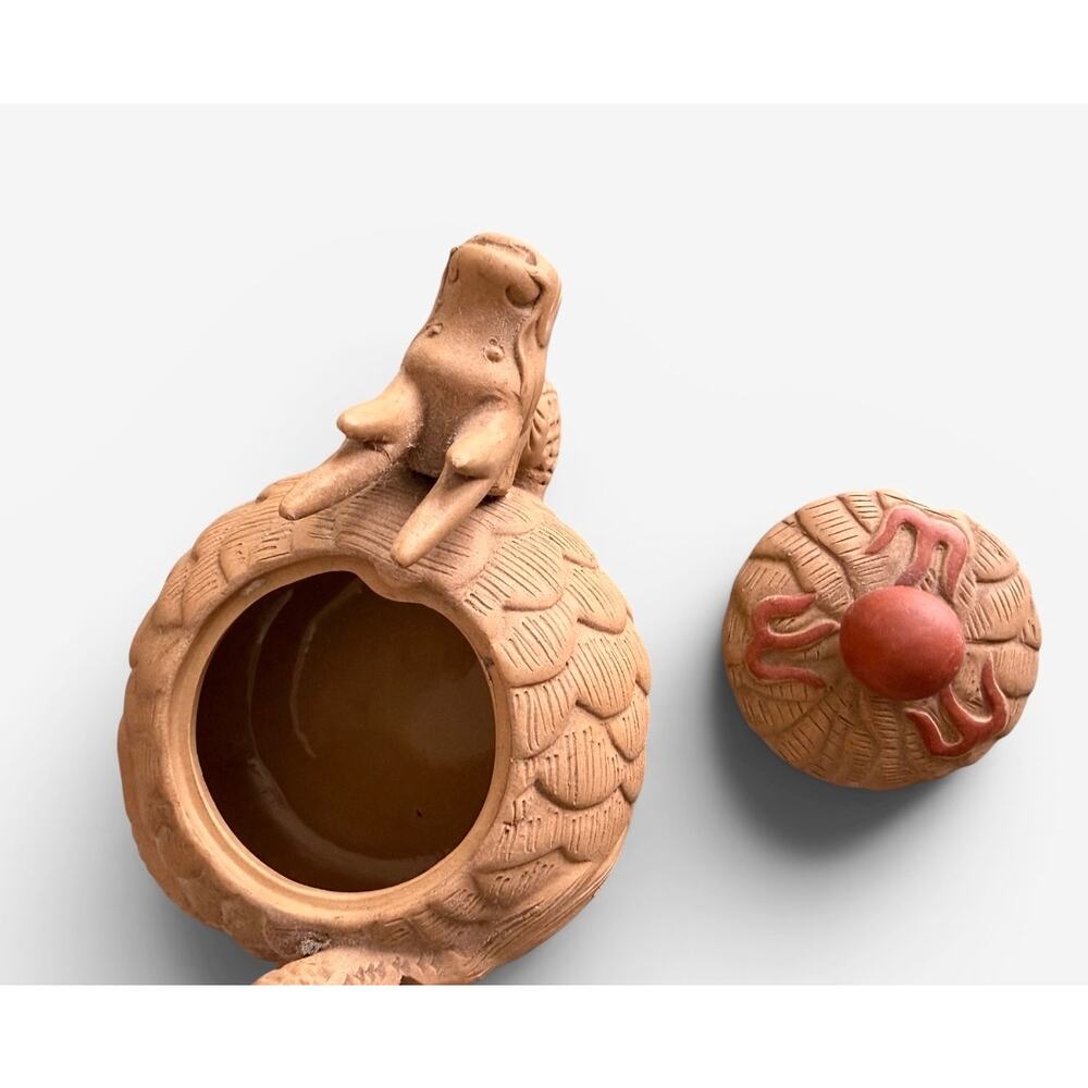 Rare Vintage Chinese Yixing Clay Dragon Teapot - Picture 3 of 12
